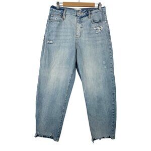 Revolve Frame Ultra High Barrel Jeans Nappa Rips crop relaxed 90s sz 31